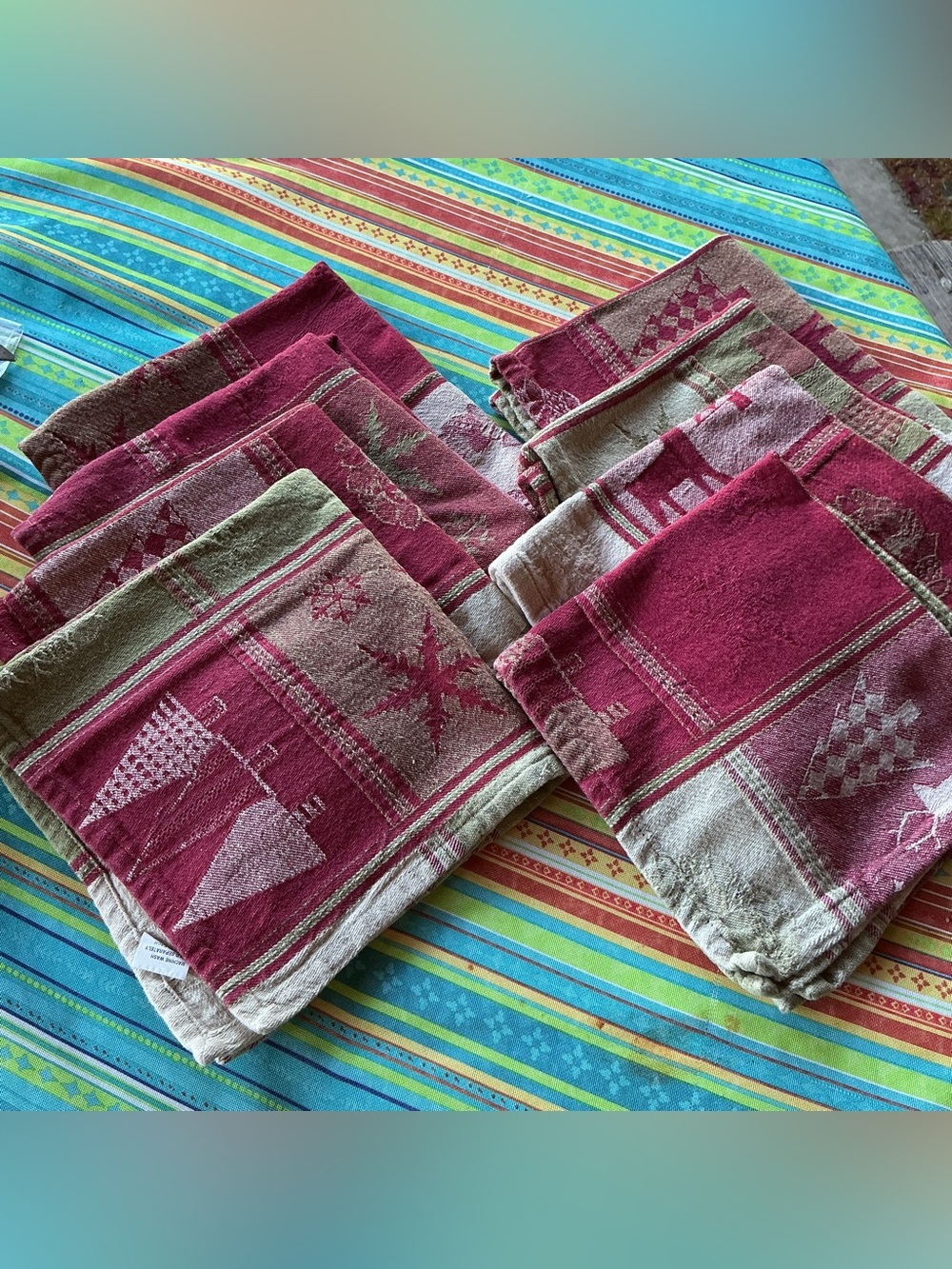 Christmas Napkins 100% cotton - set of 8